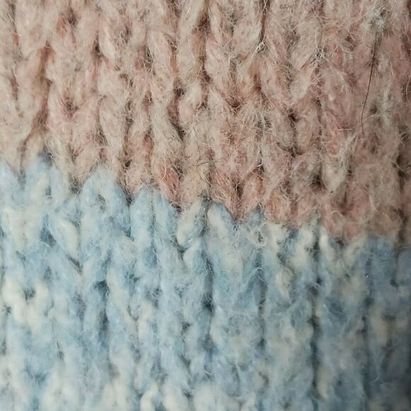 American Eagle Sweater Womens S Wool Chunky Loose Knit Stripe Cozy Grunge Y2K - Picture 3 of 6